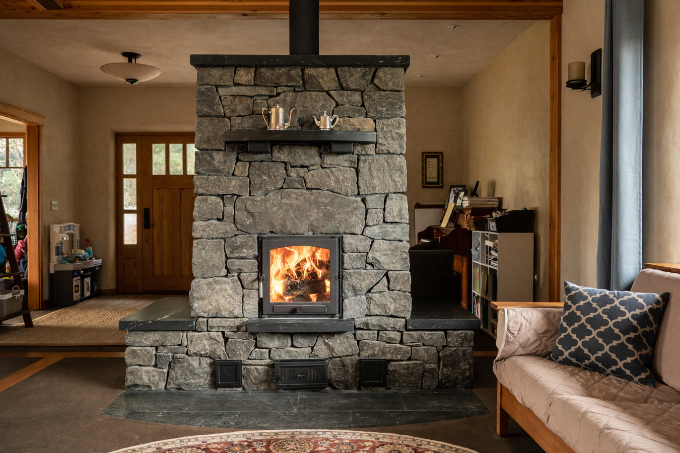 Fireplace installation