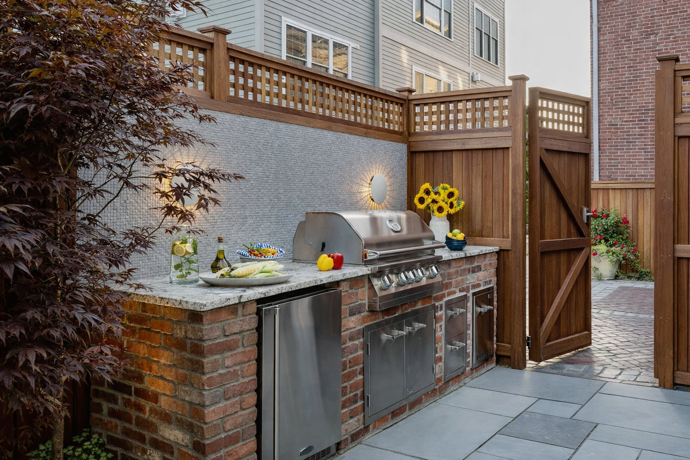Outdoor kitchen masonry