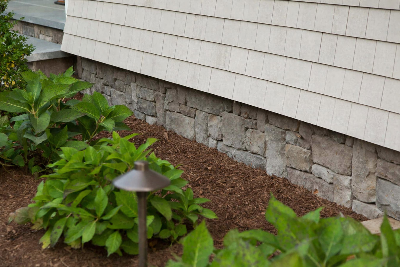 Stone veneer installation